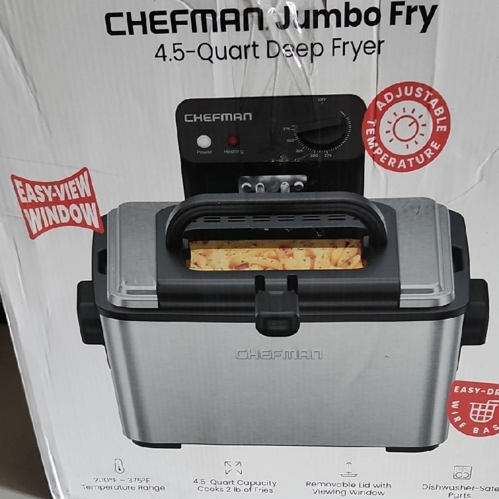 Chefman Jumbo Fry 4.5-Quart Deep Fryer
